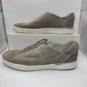 Kizik Women's Size 9.5M Slip-On Sneakers Taupe Suede Hands Free Comfort Shoes